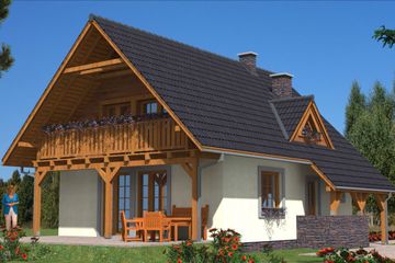  Projekt domu L-25 Dom tradycyjny (BBD1030) - projekt domu parterowego z poddaszem - Zdjęcie 1