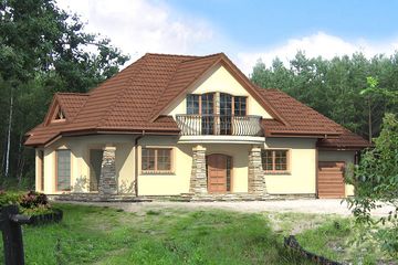  Projekt domu Koszałek (BSB1036) - projekt domu parterowego z poddaszem - Zdjęcie 1