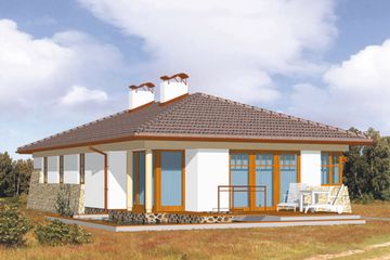  Projekt domu Bohun (KSA1008) - projekt domu parterowego - Zdjęcie 1