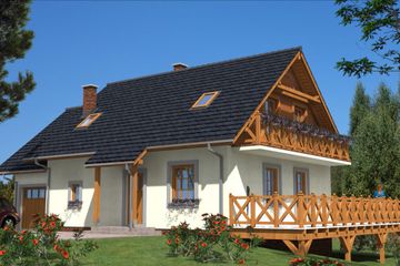  Projekt domu L-66 Dom tradycyjny (BBD1092) - projekt domu parterowego z poddaszem - Zdjęcie 1