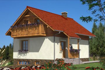  Projekt domu L-69 Dom tradycyjny (BBD1095) - projekt domu parterowego z poddaszem - Zdjęcie 1