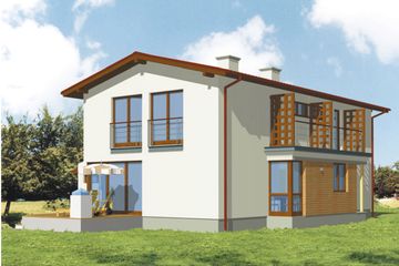  Projekt domu Polonez (KSA1050) - projekt domu z pełnym piętrem - Zdjęcie 1