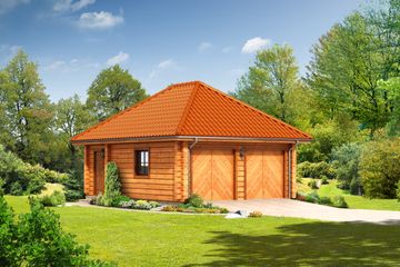  Projekt garażu gd 2 (01) (KRP1523) - projekt garażu parterowego - Zdjęcie 1