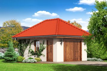  Projekt garażu g 1 (01) (KRP1525) - projekt garażu parterowego - Zdjęcie 1