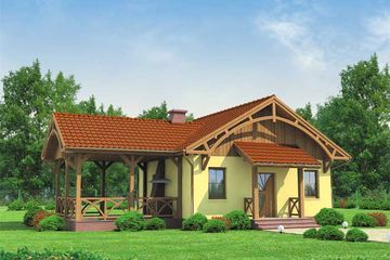  Projekt domu letniskowego La Lora 2 dom letniskowy (SLN1051) - projekt domu parterowego - Zdjęcie 1