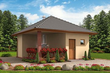  Projekt budynku gospodarczego G46 Budynek Gospodarczy (SLN1140) - projekt budynku parterowego - Zdjęcie 1