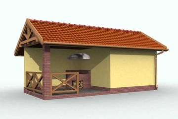  Projekt budynku gospodarczego G52 budynek gospodarczy (SLN1146) - projekt budynku parterowego - Zdjęcie 1