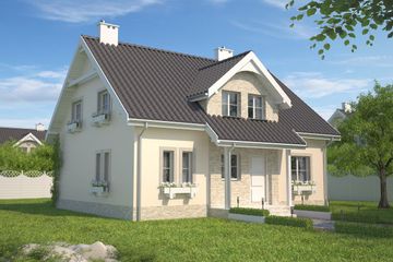  Projekt domu Hamilton III LMP94b (WRB1204) - projekt domu parterowego z poddaszem - Zdjęcie 1