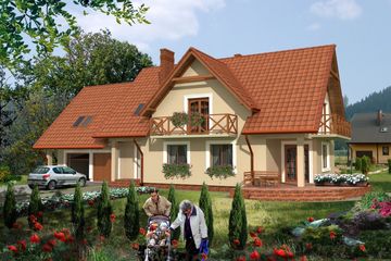  Projekt domu Napoli II (KRH1167) - projekt domu parterowego z poddaszem - Zdjęcie 1