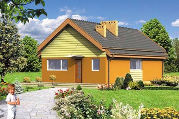  Projekt domu WB-0061 (KRA3624) - projekt domu parterowego - Zdjęcie 1