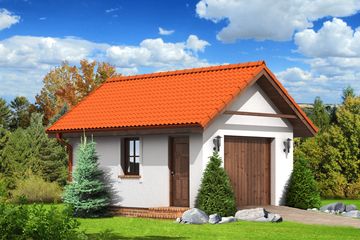  Projekt garażu G1-(02) (KRP1526) - projekt garażu parterowego - Zdjęcie 1