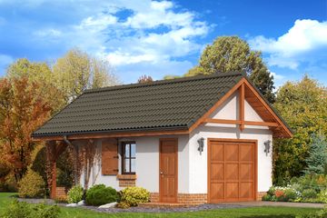  Projekt garażu g 1 (03) (KRP1527) - projekt garażu parterowego - Zdjęcie 1
