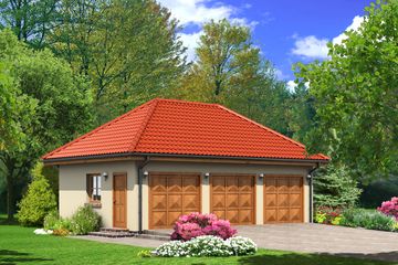  Projekt garażu g 3 (01) (KRP1534) - projekt garażu parterowego - Zdjęcie 1