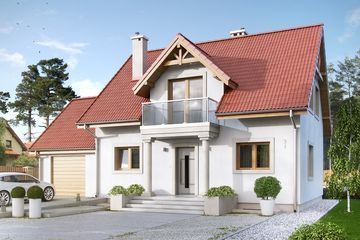  Projekt domu Azalia 4 (BSA1340) - projekt domu parterowego z poddaszem - Zdjęcie 1