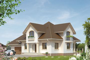  Projekt domu Bachus 9 (BSA1341) - projekt domu parterowego z poddaszem - Zdjęcie 1