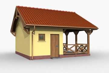 Projekt budynku gospodarczego G55 Budynek Gospodarczy (SLN1149) - projekt budynku parterowego - Zdjęcie 1