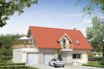  Projekt domu Bielik 2 (BSA1345) - projekt domu parterowego z poddaszem - Zdjęcie 1