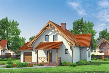  Projekt domu Las Vegas (SLN1055) - projekt domu parterowego z poddaszem - Zdjęcie 1