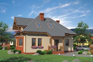  Projekt domu Manila (SLN1056) - projekt domu parterowego z poddaszem - Zdjęcie 1