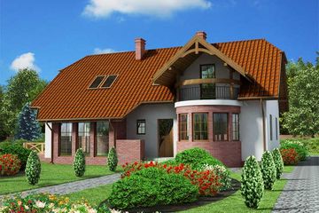  Projekt domu Merlo dom dwurodzinny (SLN1058) - projekt domu parterowego z poddaszem - Zdjęcie 1