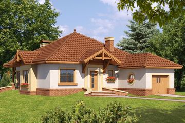  Projekt domu Rufus (WRW1017) - projekt domu parterowego - Zdjęcie 1