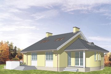  Projekt domu Dragon (KSA1098) - projekt domu parterowego z poddaszem - Zdjęcie 1