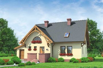  Projekt domu Milano (SLN1059) - projekt domu parterowego z poddaszem - Zdjęcie 1