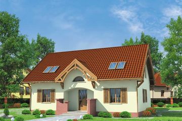  Projekt domu Perugia (SLN1064) - projekt domu parterowego z poddaszem - Zdjęcie 1