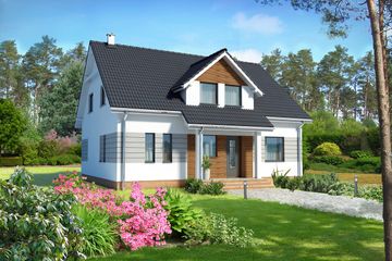  Projekt domu Salzburg DCP94b (WOB1004) - projekt domu parterowego z poddaszem - Zdjęcie 1