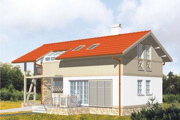  Projekt domu Kobra (KSA1103) - projekt domu parterowego z poddaszem - Zdjęcie 1