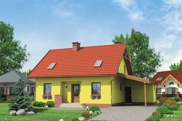  Projekt domu Santa Cruz (SLN1071) - projekt domu parterowego z poddaszem - Zdjęcie 1