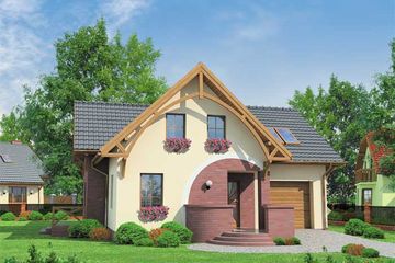  Projekt domu Santiago (SLN1072) - projekt domu parterowego z poddaszem - Zdjęcie 1