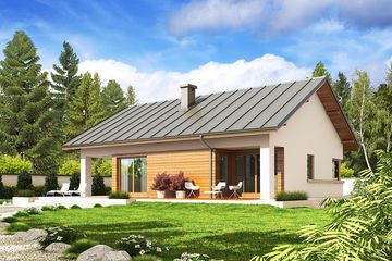 Projekt domu Tori III G1 (wersja A) economic (WRC2094) - projekt domu parterowego - Zdjęcie 4