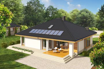  Projekt domu Flori III G1 (wersja A) economic (WRC2097) - projekt domu parterowego - Zdjęcie 1