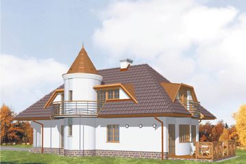  Projekt domu Sezam (KSA1114) - projekt domu parterowego z poddaszem - Zdjęcie 1