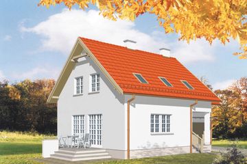  Projekt domu Alga (KSA1116) - projekt domu parterowego z poddaszem - Zdjęcie 1