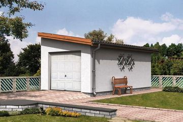  Projekt garażu WB-3871 (KRA3637) - projekt garażu parterowego - Zdjęcie 1