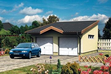  Projekt garażu WB-3873 (KRA3639) - projekt garażu parterowego - Zdjęcie 1