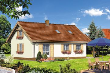  Projekt domu WB-0068 (KRA3644) - projekt domu parterowego z poddaszem - Zdjęcie 1