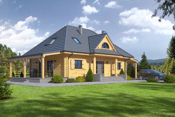  Projekt domu Chmielniki małe dw7k (KRP1514) - projekt domu parterowego z poddaszem - Zdjęcie 1