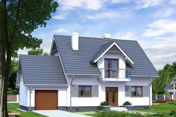  Projekt domu Azalia 5 (BSA1843) - projekt domu parterowego z poddaszem - Zdjęcie 1