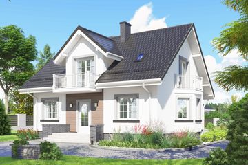  Projekt domu APS 241 (LUA1270) - projekt domu parterowego z poddaszem - Zdjęcie 1