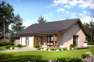  Projekt domu Kornel II (z wiatą) energo (WRC2360) - projekt domu parterowego - Zdjęcie 1