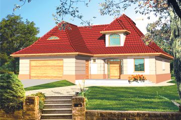  Projekt domu Antonina G2 (WRC2362) - projekt domu parterowego z poddaszem - Zdjęcie 1