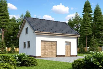  Projekt garażu Projekt G-8 (KRH1105) - projekt garażu parterowego - Zdjęcie 1