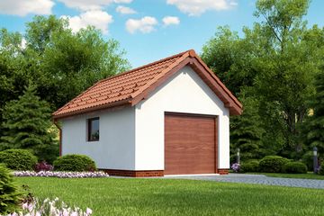  Projekt garażu Projekt G-9A (KRH1107) - projekt garażu parterowego - Zdjęcie 1