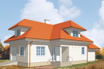  Projekt domu Etiuda (KSA1283) - projekt domu parterowego z poddaszem - Zdjęcie 2