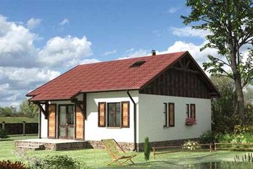  Projekt domu Czyżyk - szkielet drewniany lekki (KRD2017) - projekt domu parterowego - Zdjęcie 1