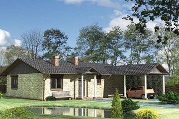  Projekt domu Domino - szkielet drewniany lekki (KRD2019) - projekt domu parterowego - Zdjęcie 1