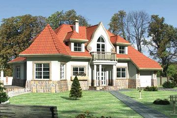  Projekt domu Harfa - szkielet drewniany lekki (KRD2024) - projekt domu parterowego z poddaszem - Zdjęcie 1